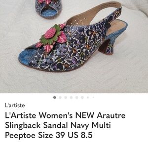 Spring Step L'Artiste Navy Multi Heels